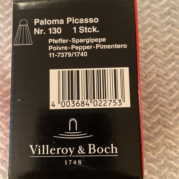 New in box Villeroy & Boch Paloma Picasso crystal pepper shaker - Picture 2 of 2